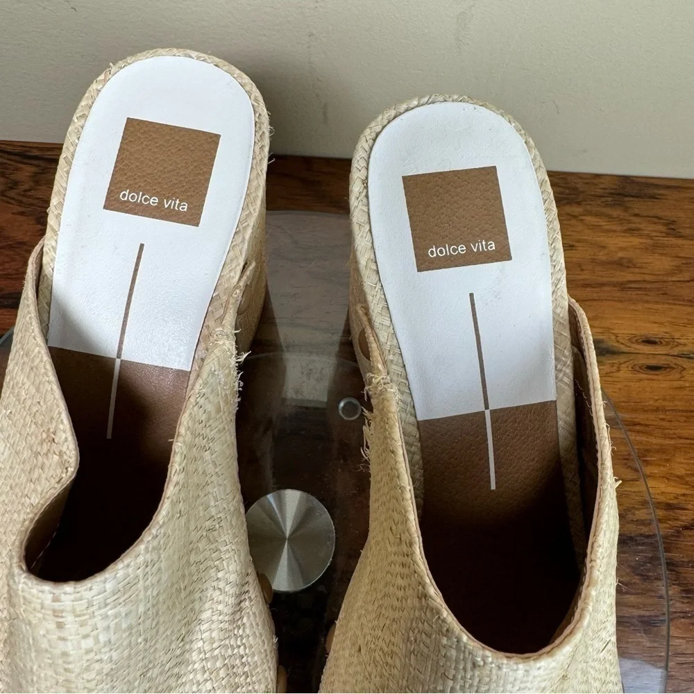 Dolce Vita Emol Heels Natural Raffia